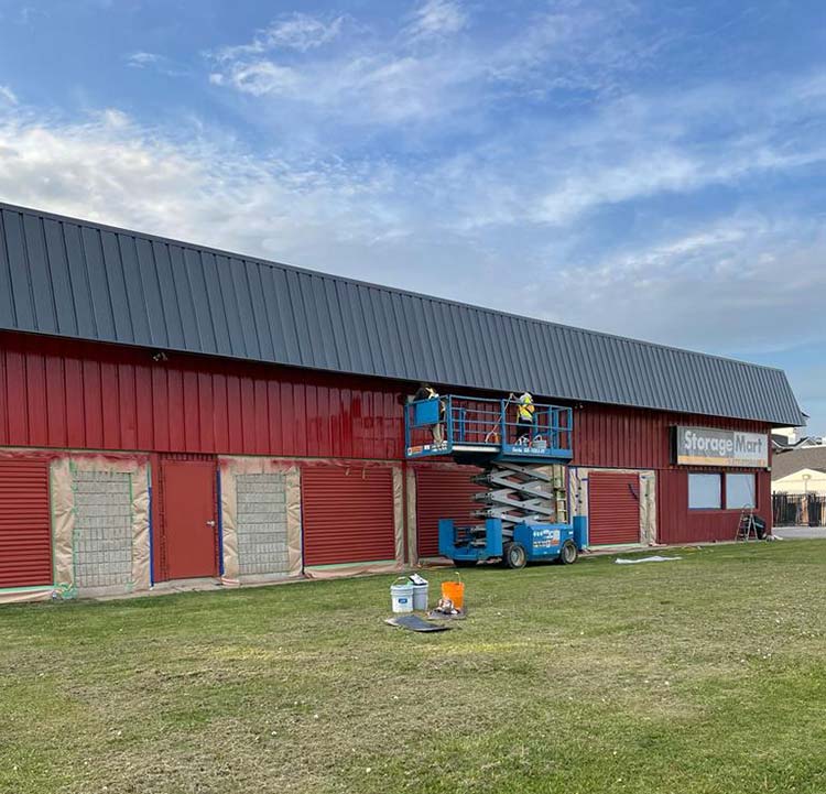 Commercial siding on buildings
